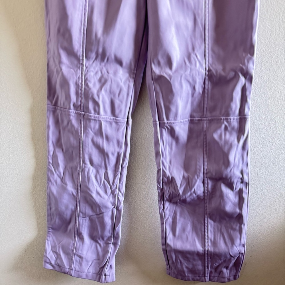 4th & Reckless Tropez Faux Leather Lilac Trouser Pants size XS - Picture 8 of 12